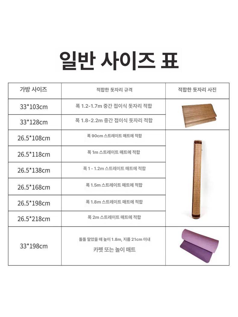 손잡이 보관가방 대자리 카페트 수납 파우치 돗자리용 매트 특대형 - 상세 이미지 5