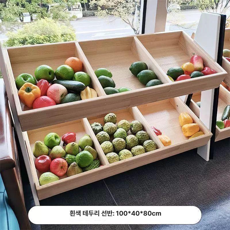편의점 진열대 과일 매장용 원목랙 가판대 매대 빵 디스플레이 상품 전시 - 상품 이미지