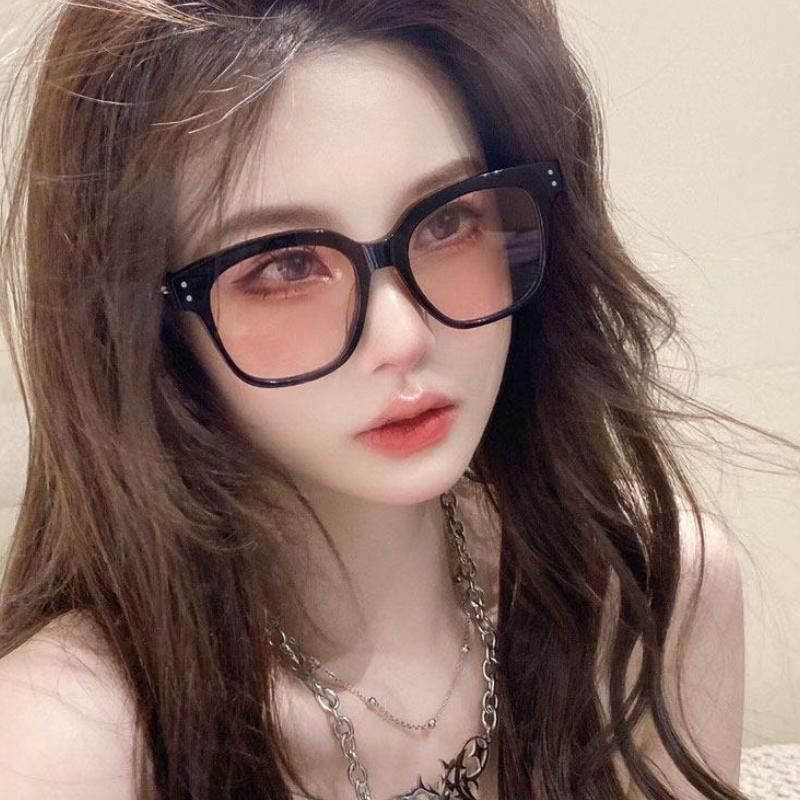 나는솔로 20기영호 안경선글라스 UV 자외선차단 남자 여자 블랙 프레임-그라데이션 레드 - 상세 이미지 3