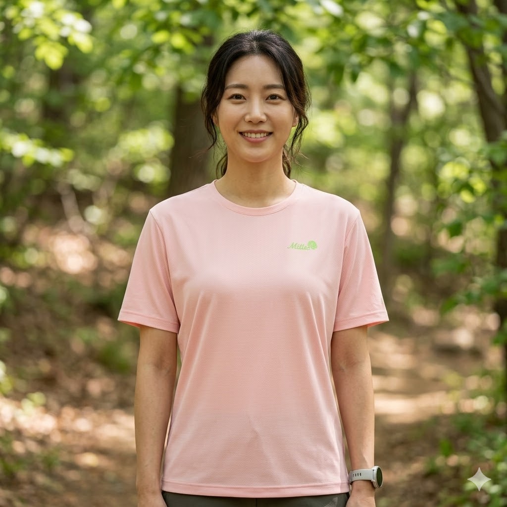 MILLET 밀레 여성 여름 아웃도어 캐쥬얼 데일리룩 냉감 등산 반팔티셔츠 - 상품 이미지