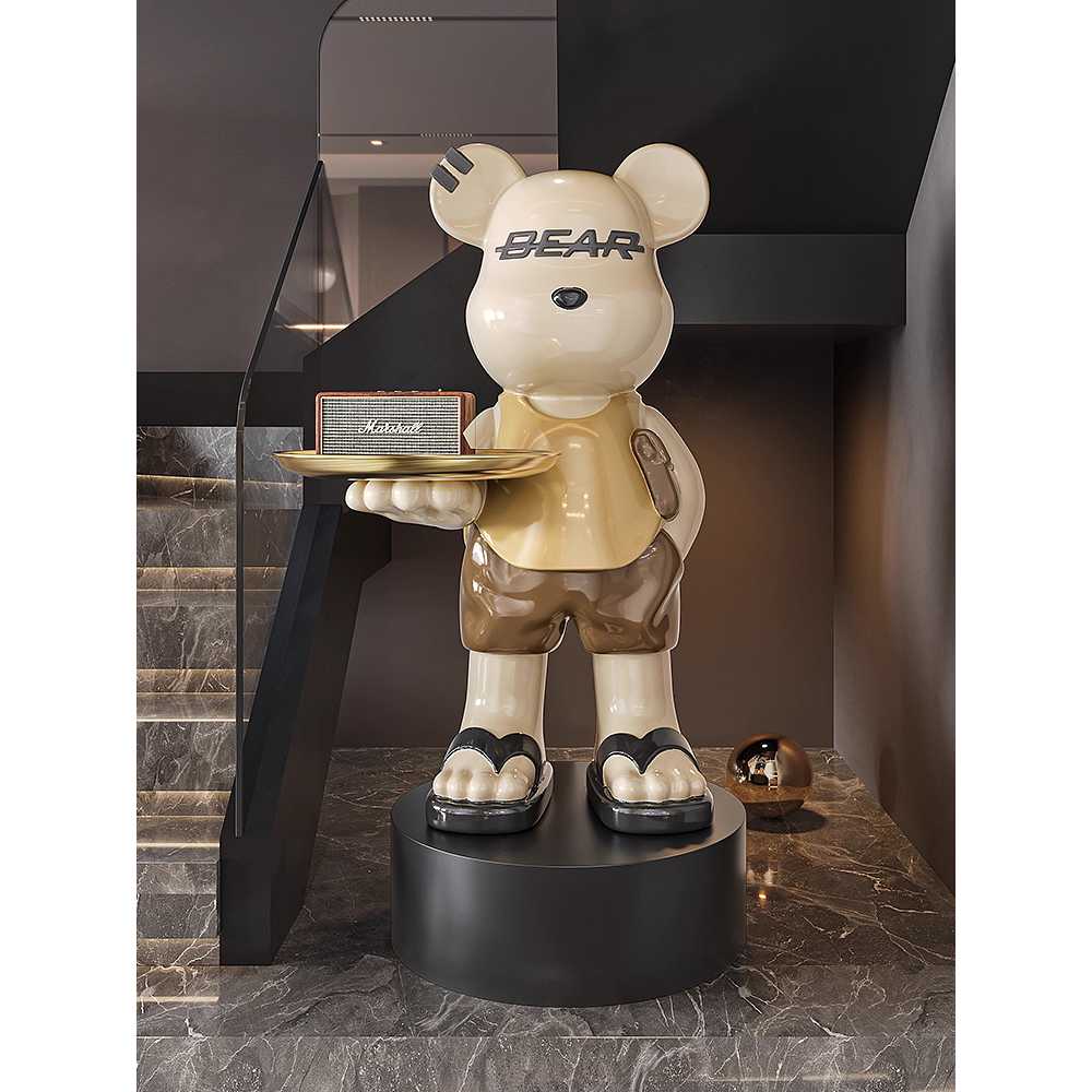 곰돌이 사이드 트레이 현관 거실 용 장식 인테리어 선반 81cm - 상세 이미지 2
