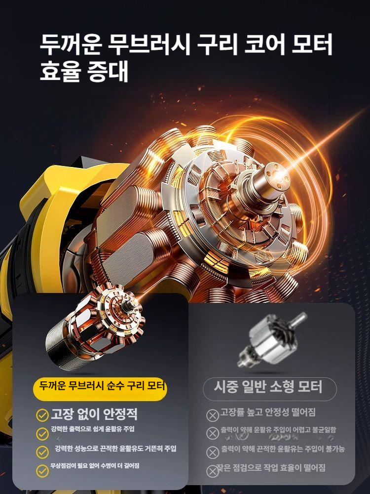 무선 구리스주입기 자동 전동 그리스건 고효율 충전식 윤활 배터리 10단계 - 상세 이미지 3