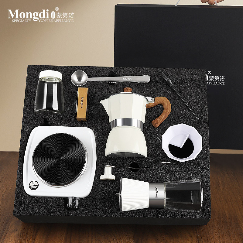 모카포트 커피메이커 가정용 에스프레소 모카 인덕션 가스겸용 커피포트 세트 - 상품 이미지