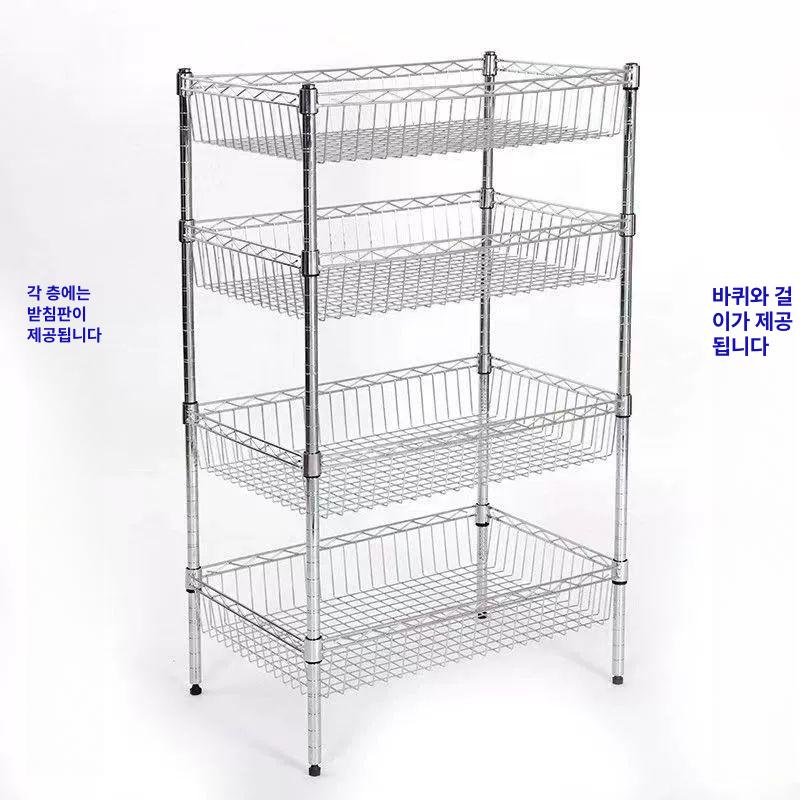 주방 수납 선반 스텐 소형 35 x 20cm 2단 1x1cm - 상세 이미지 4