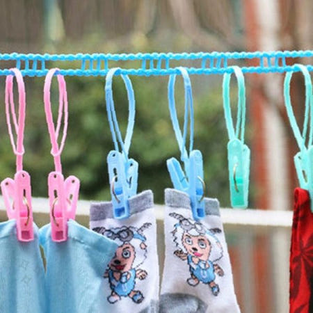 빨래 간격 고정 집게 세탁물 건조 야외 베란다 캠핑 빨래 정리 바람 방지 균등