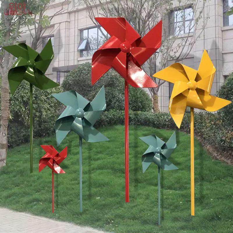 대형 바람개비 화단 꾸미기 정원 장식품 마당 30cm 130cm 레드 인테리어 조경 - 상품 이미지