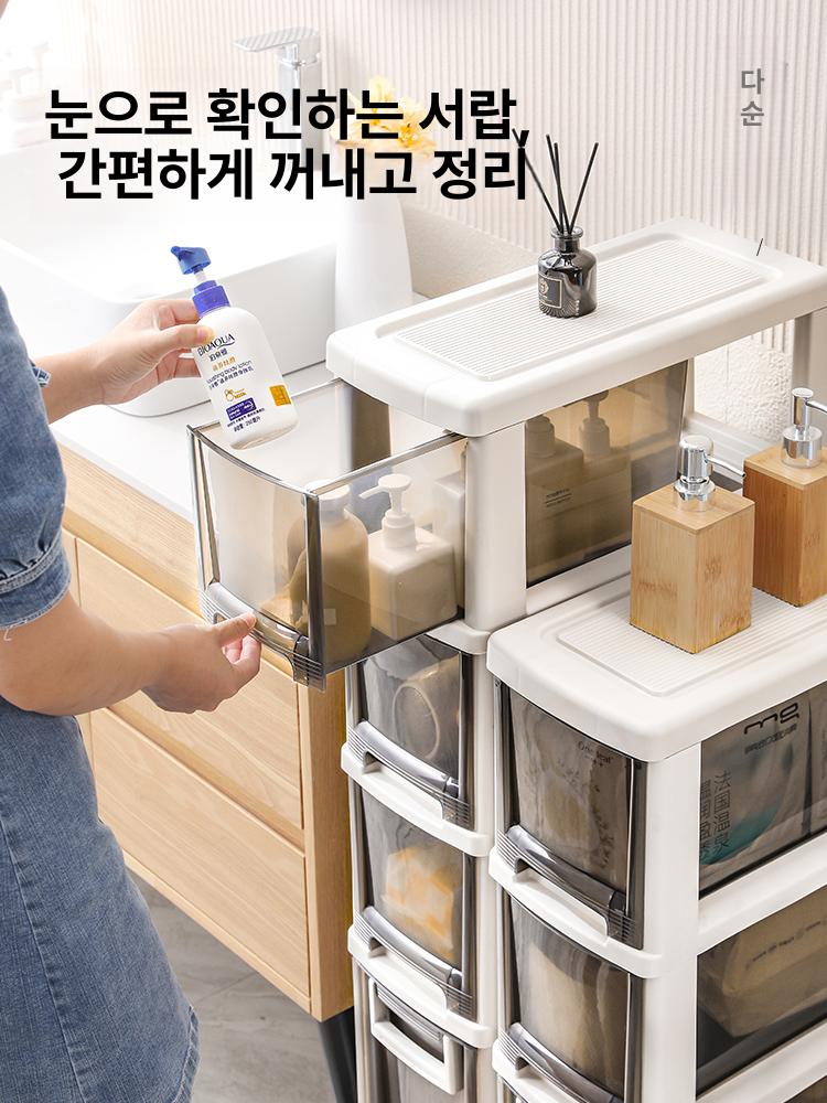 세탁실 서랍장 틈새 다용도실 주방 바퀴달린 깊은 수납 슬림 이동식 캐스터 좁은공간용 - 상세 이미지 4