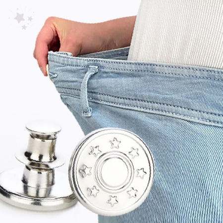 바지 허리 조절 단추 의류 수선 없이 사이즈 맞춤 간편 착용 금속 버튼 스타일