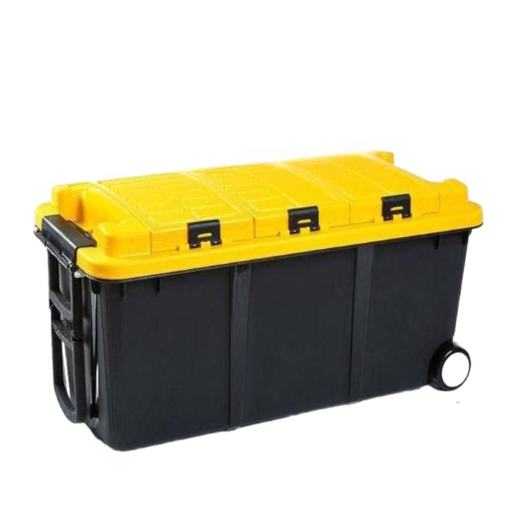 자동차 트렁크 정리함 보관함 SUV 대용량 트렁크수납함 55L 바퀴 - 오렌지 - 상품 이미지