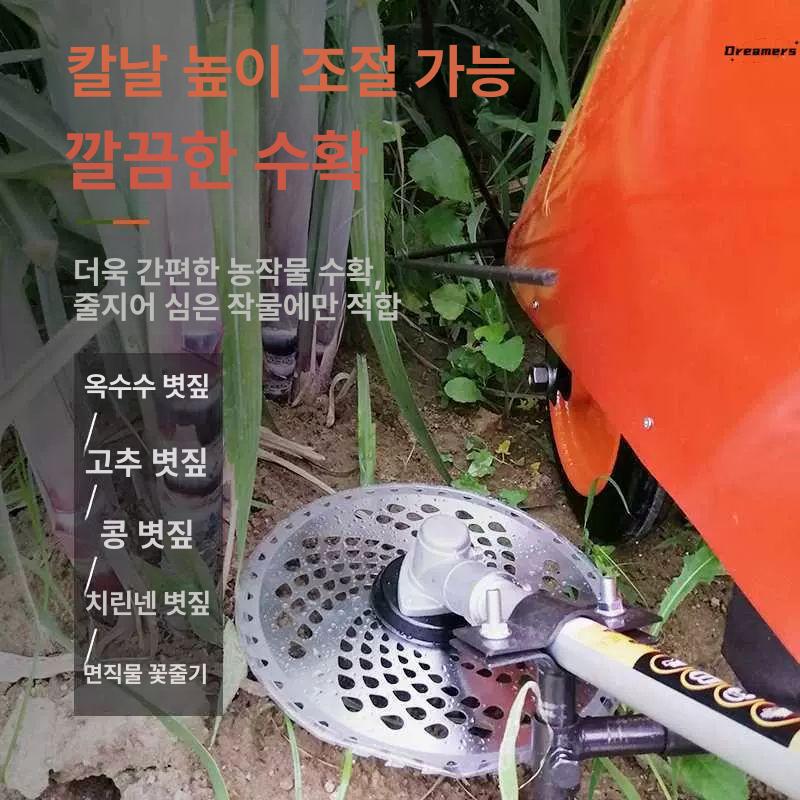 참깨 수확기 들깨 작물 베는 콩 절단기 콤바인 소형 농기계 탈곡 농업 수확 기계 - 상세 이미지 3