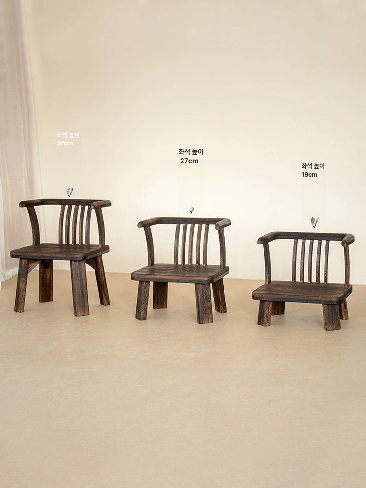 좌식의자 원목 보조 등받이 낮은 거실 작은 바닥 커브 일본식 좌식 명상 앉은뱅이 무릎 - 상세 이미지 2