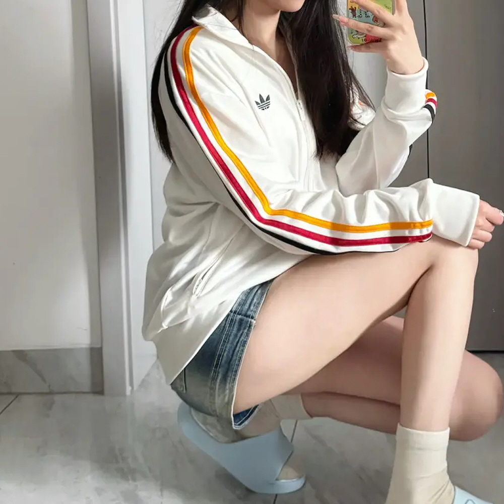 아디다스 파이어버드 삼선 트랙탑 집업 져지 자켓 재킷 화이트 KD3844 - 상품 이미지