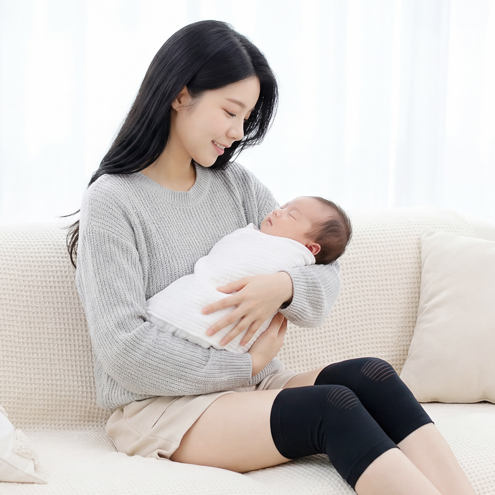 닥터코어런 블랙 베이비랩출산무릎보호대 산모임산부산후얇은아대1쌍 - 상품 이미지