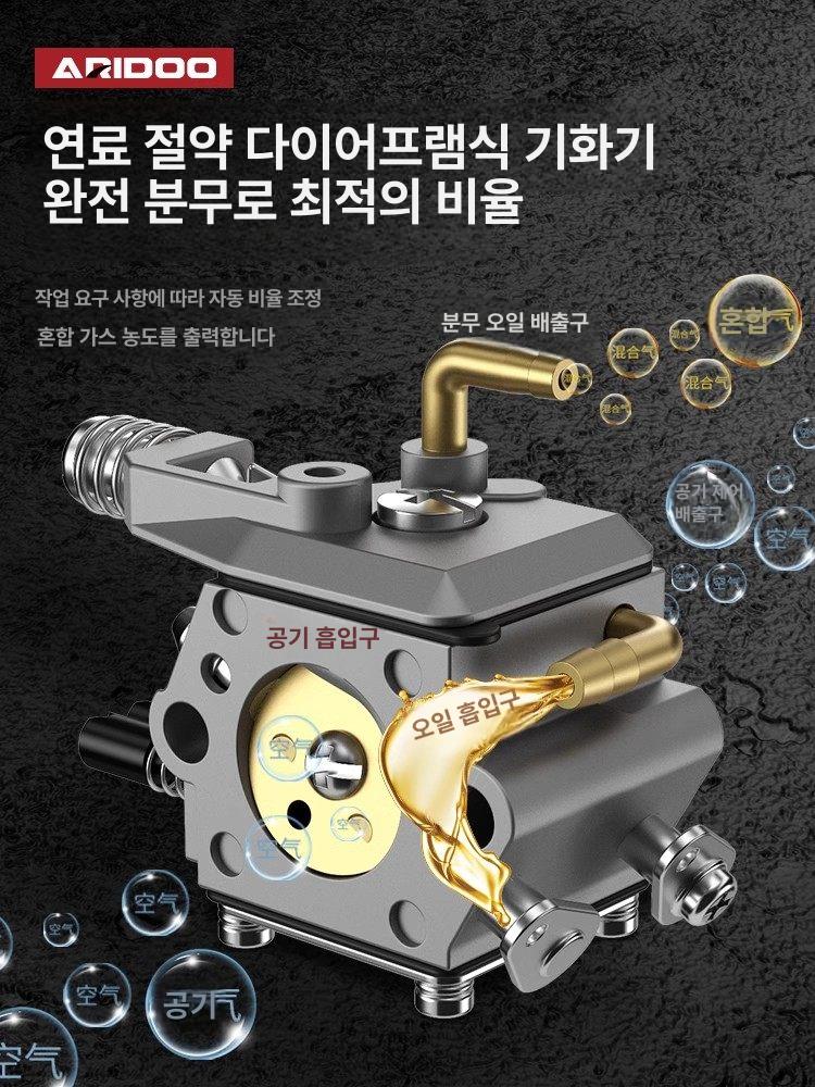 벌목 엔진톱 미니 가솔린 체인쏘 소형 목재 절단기 휴대용 경량 벌채용 톱 - 상세 이미지 4