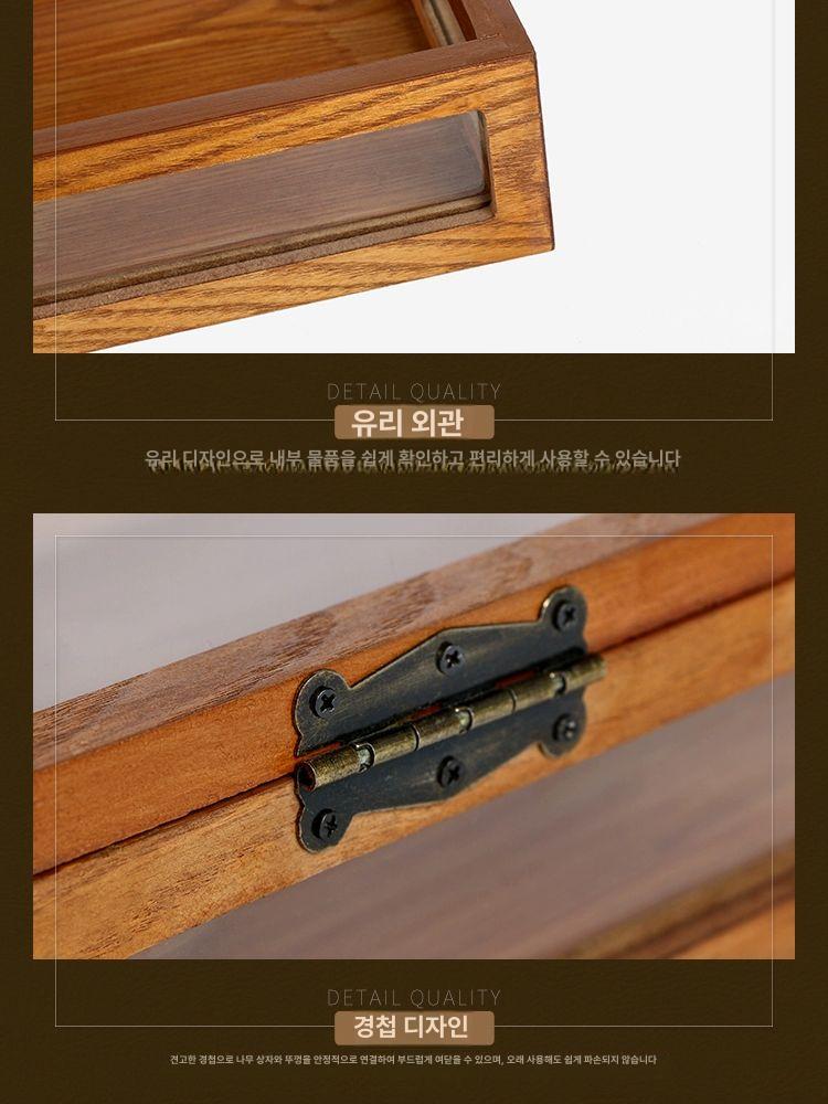 호두 보관함 우드 액세서리 주얼리 뱀부 보석함 정리 케이스 - 상세 이미지 5