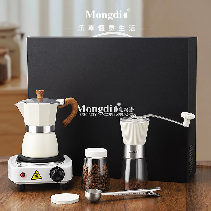 모카포트 커피메이커 가정용 에스프레소 모카 인덕션 가스겸용 커피포트 세트 - 상세 이미지 2