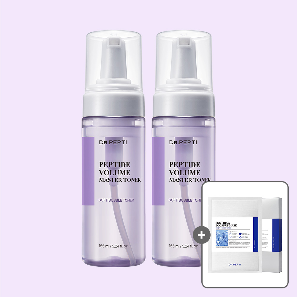 [약국입점] 닥터펩티 펩타이드 볼륨 마스터 토너 155ml x2개+(증정)수딩마스크 5매 이미지
