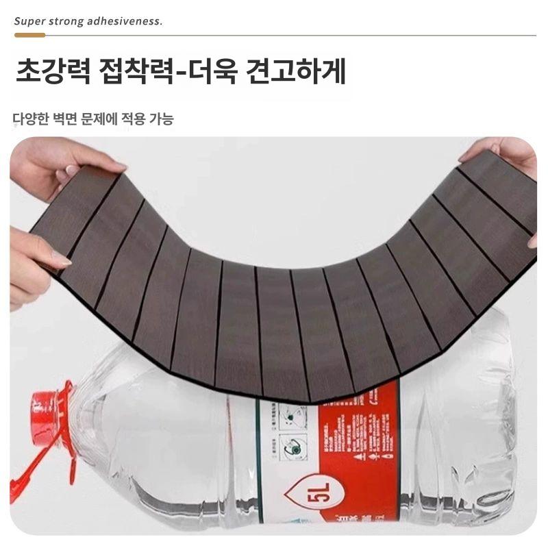 템바보드 벽지 시공 셀프 시트지 거실 접착식 템파보드 카키 [평면 3D] 60cmx3m 롤 (1.8㎡) - 상세 이미지 4