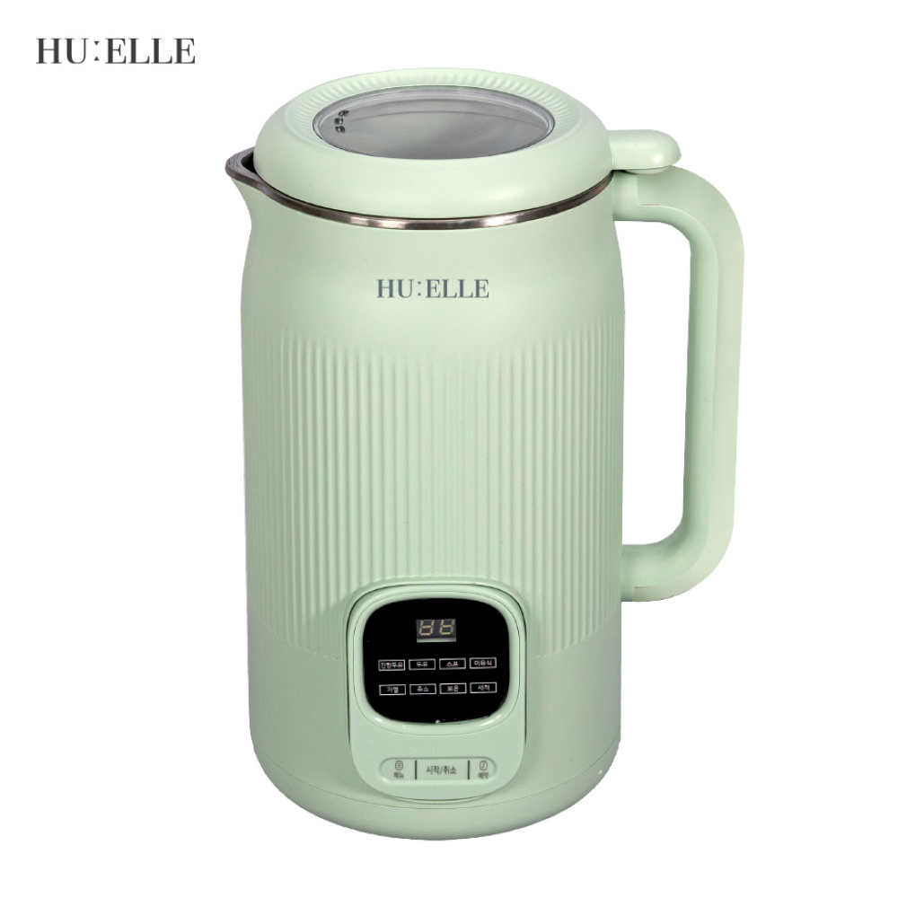 휴엘르 대용량 1.2L 두유메이커 스텐 보온 죽 이유식 10중 칼날 HMM-0324G 민트색 이미지 6