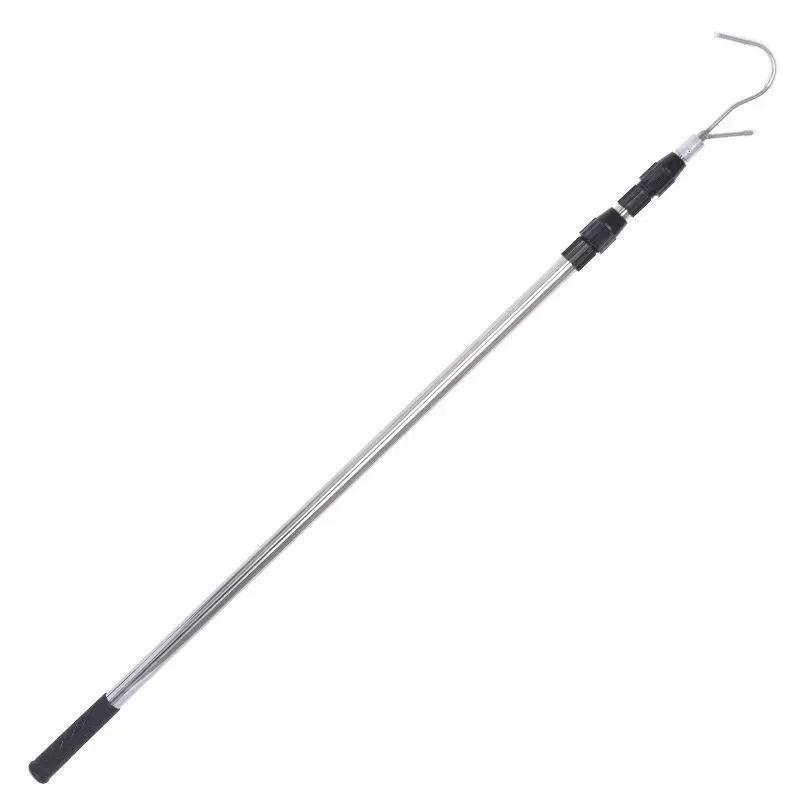 알루미늄 텔레스코픽 훅 장비 고리봉 캠핑 갈고리 연장봉 블랙 더블락 1.5x0.6m - 상품 이미지
