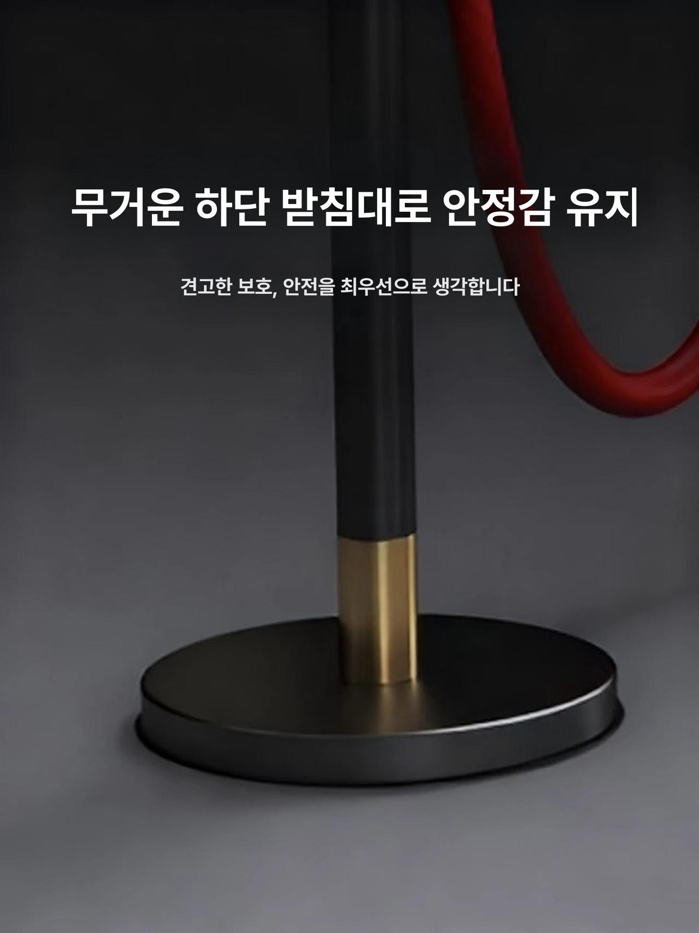 안전 차단봉 호텔 박물관 줄서기 로프 바리케이트 벨벳 휀스 가이드 라인 버클 - 상세 이미지 5