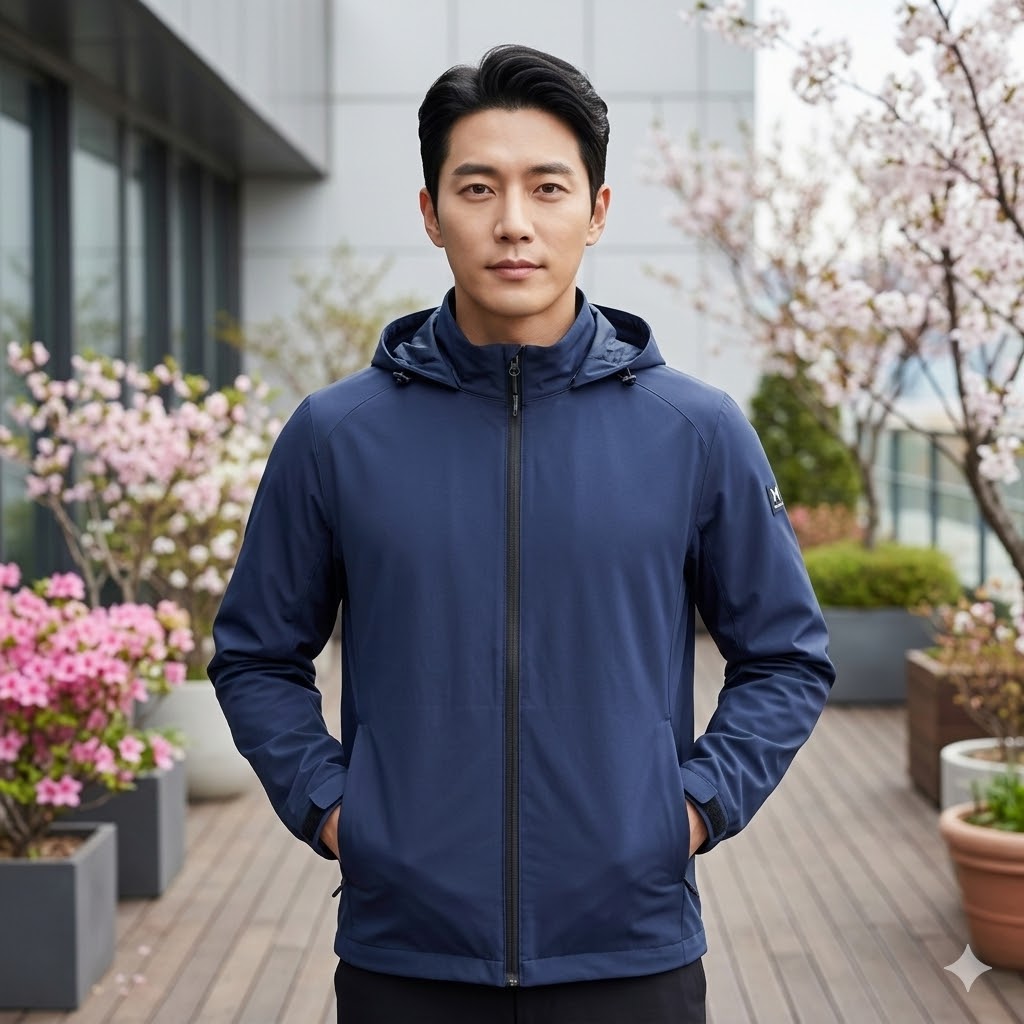 MILLET 밀레 남성 아웃도어 방풍 우븐 스판 경량 바람막이 등산자켓 - 상품 이미지