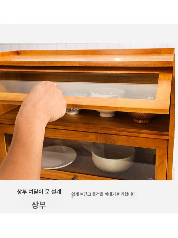 부엌 수납장 홈카페 찬장 주방용 그릇장 장식장 진열대 선반 키친수납 식기보관 - 상세 이미지 5
