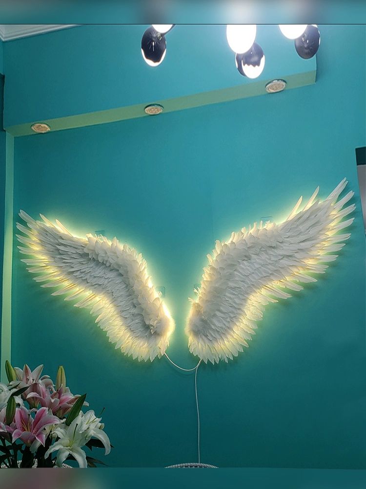 포토존 벽장식 카페 날개 메탈 아트 철제 인테리어 담벼락 소품 식당 데코 - 상세 이미지 2