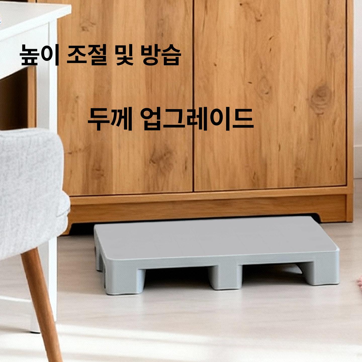 소형 파렛트 창고 파레트 깔판 바닥 블록 80 플라스틱 30x20x5 원형 구멍 매트 블루 - 상세 이미지 4
