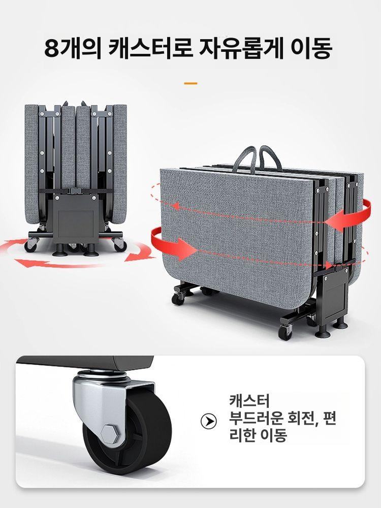 간이 침대 1인용 폴딩 이동식 휴대용 싱글베드 사무실 접이식 - 상세 이미지 3