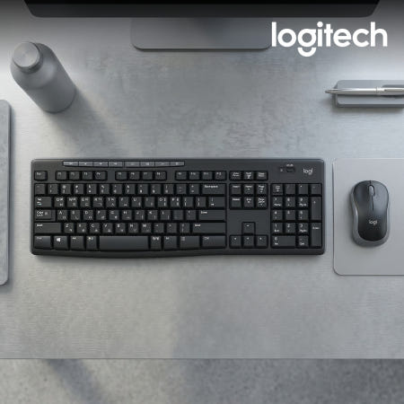 (국내정품) 로지텍코리아 MK270r 무선 키보드 마우스 세트 한글자판, 2.4Ghz무선연결, 좌우대칭형 마우스