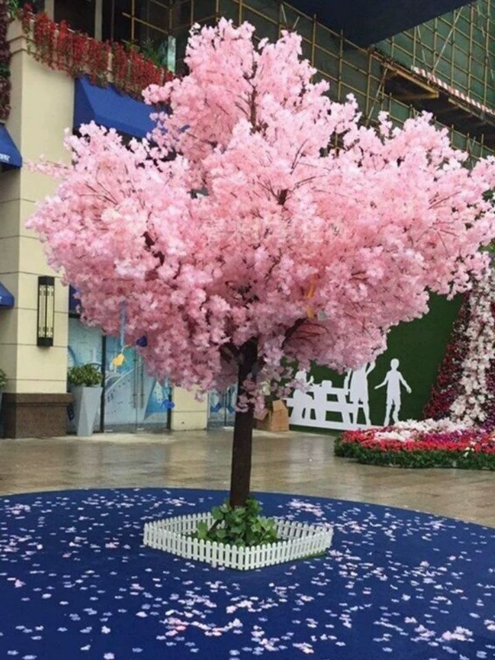 벚꽃나무 조화 왕벚나무 인조화 매장 소품 실내 장식 원형 벗꽃 인테리어 꽃나무 - 상세 이미지 2