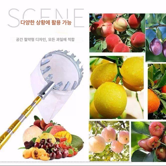 과일 따기 장대 집게형 수확기 고지낫 접이식 호두 사과 아연도금 보강 방폭 4m4칸 - 상세 이미지 2