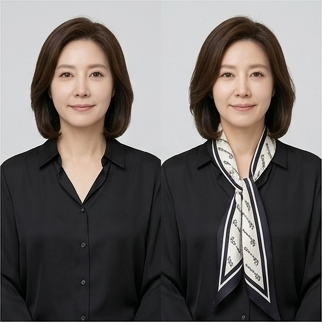 중년여성 봄 여름 인견 프렌치 롱 스카프 래터링 모임룩 이미지 6