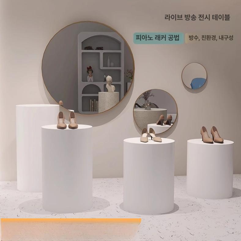 무대 받침대 원형 스테이지 계단 스탠드 소형 지휘자 웨딩 행사용 연단 - 상세 이미지 2