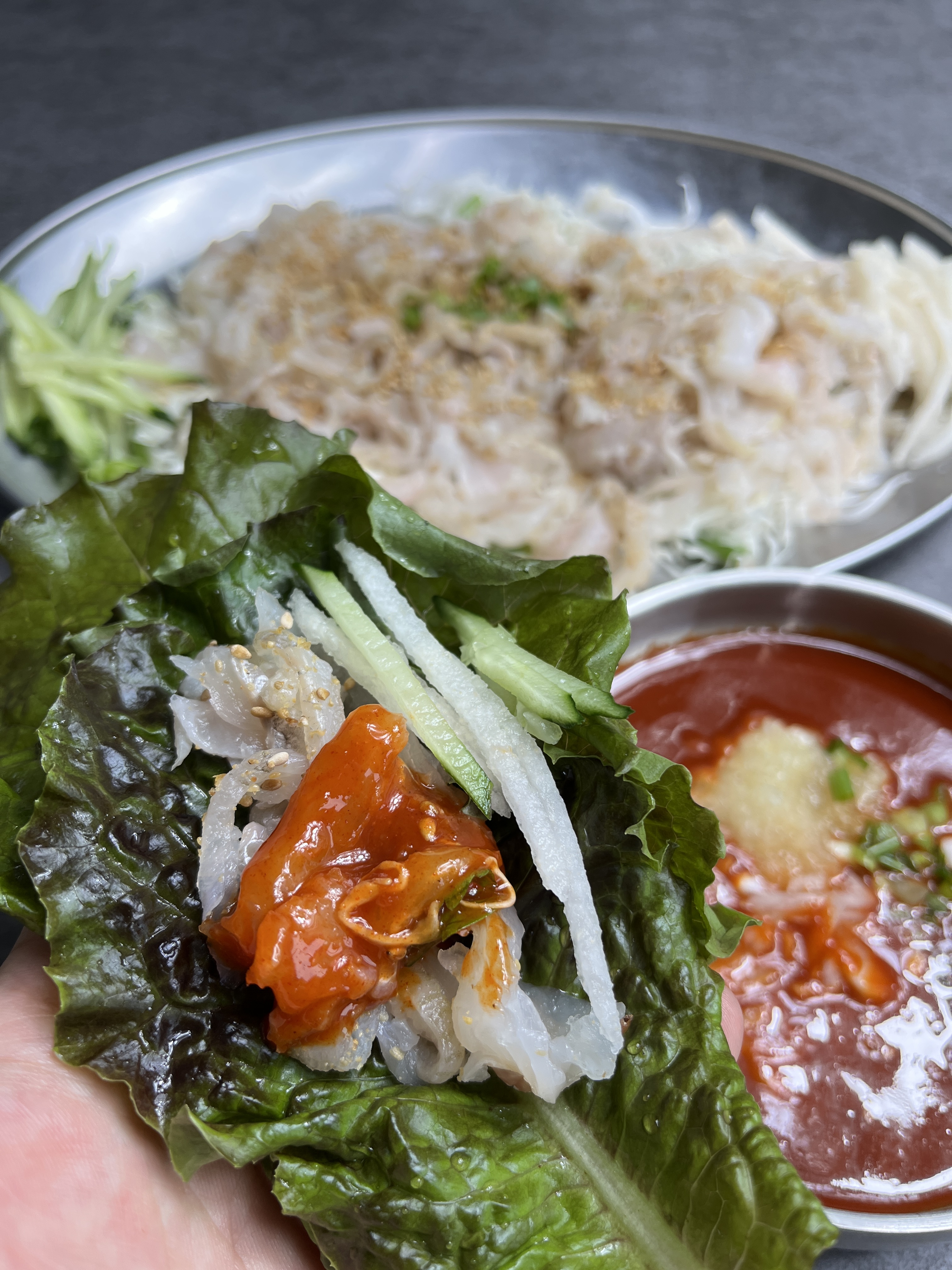 포항 늘보 막회 야채 세트 자연산 40년 전통 물회 밀키트 물가자미 참가자미 미주구리 성대 이미지 2