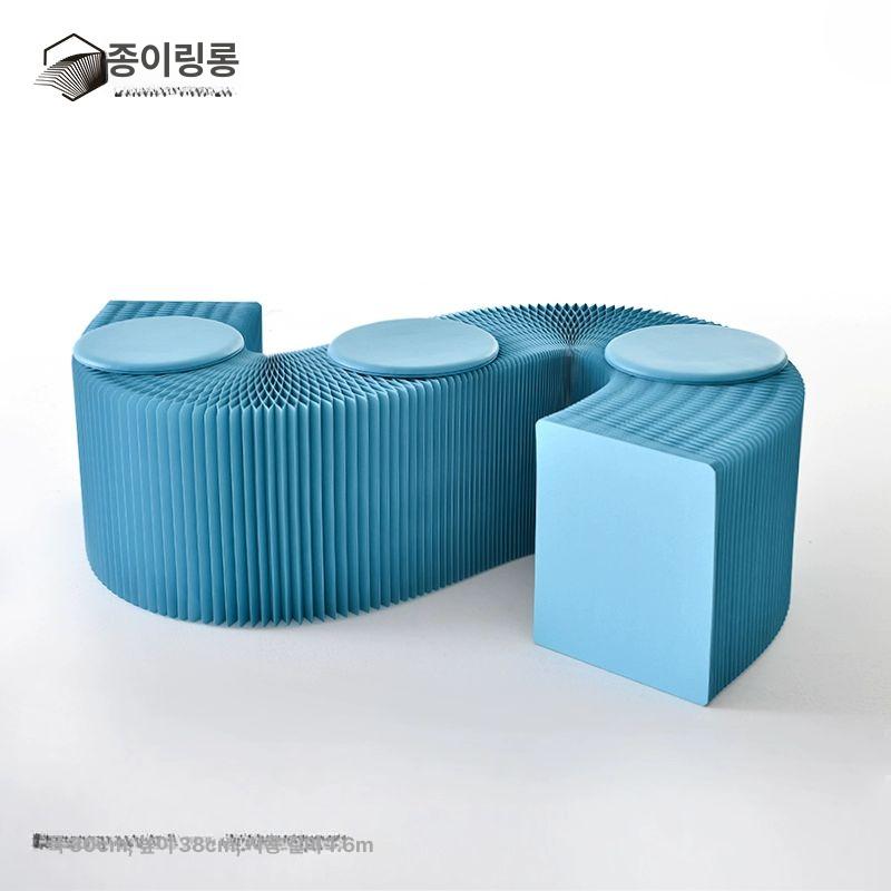 대형 벤치 곡면 소파 휴대용 간이 이동식 좌석 야외 실내 가구 인테리어 - 상세 이미지 2