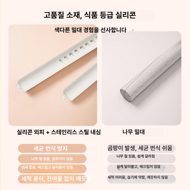고급 베이킹패드 반죽매트 실리콘 주방 대형 특대 제빵 페이스트리 논슬립 - 상세 이미지 3