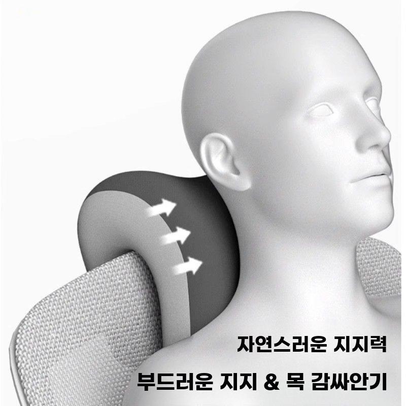 다용도 베개 의자 목받침 엎드려베개 낮잠 목받침대 머리받침 그레이 - 상세 이미지 4