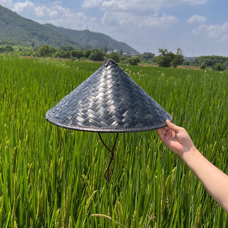 대나무 삿갓 전통 밀짚모자 베트남 모자 무협 사극 소품 3 잎 직경 36 cm(어린이용) - 상세 이미지 3