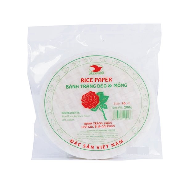 베트남 월남쌈 원형 반짱 banh trang 장미표 라이스페이퍼 16CM 200g, 1개 - 상품 이미지