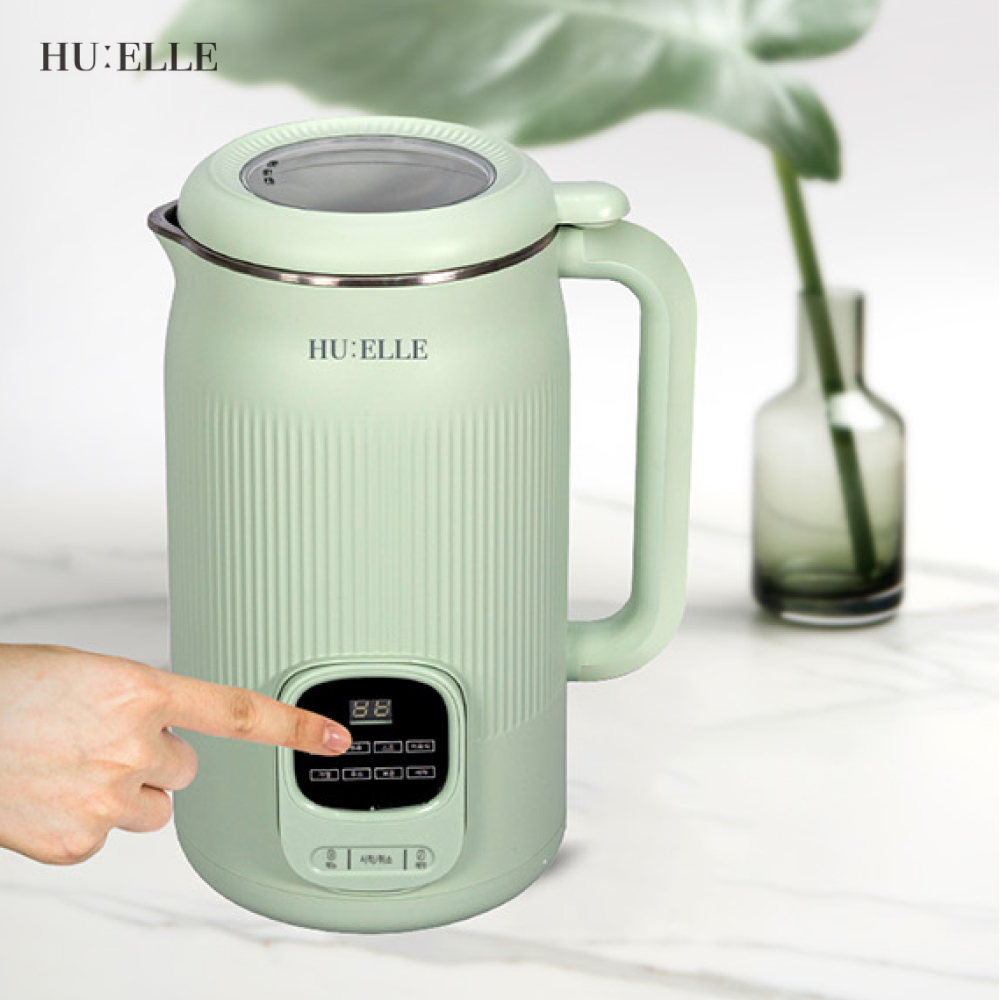 휴엘르 대용량 1.2L 두유메이커 스텐 보온 죽 이유식 10중 칼날 HMM-0324G 민트색 - 상세 이미지 4