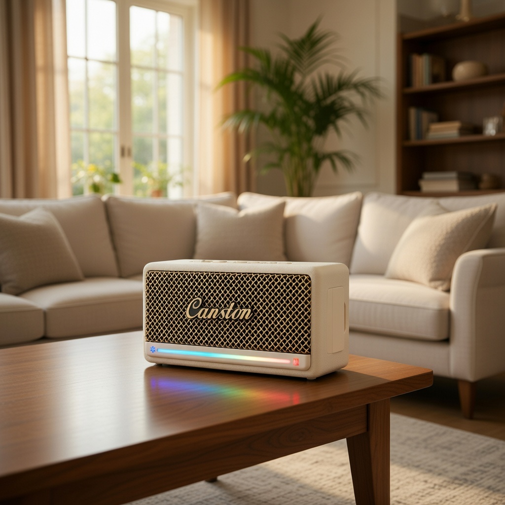 캔스톤 오로라 M77BT 블루투스스피커 거실스피커 무선 미니 우퍼 휴대용 라이트베이지 제품 이미지