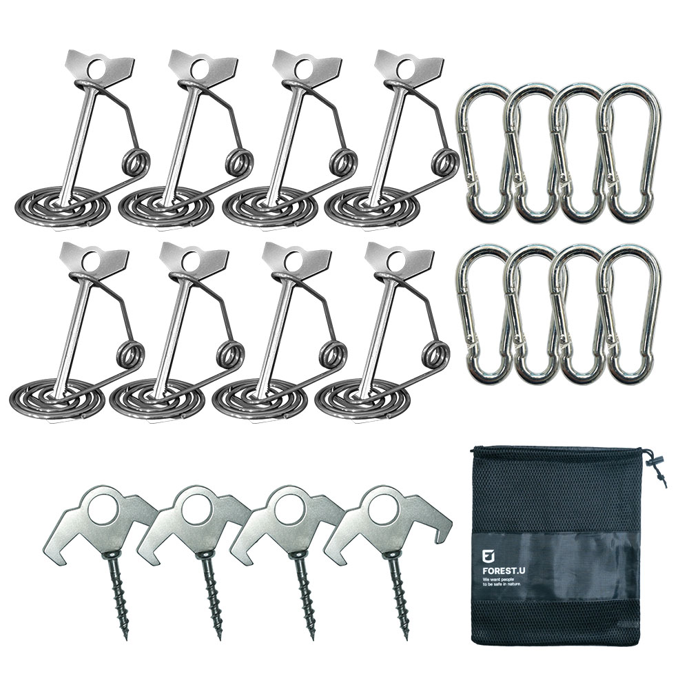 포레스트유 황소데크팩 프로 8P 토션 오징어 앵카 텐트 고정 데크팩 제품 이미지