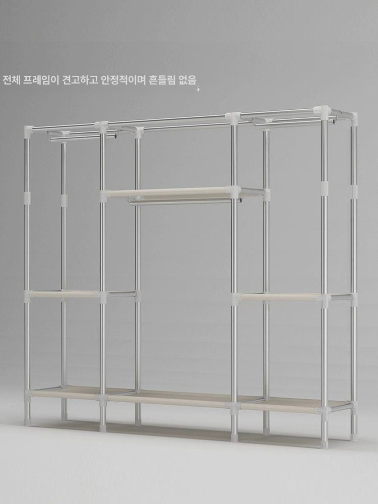 천 간이 옷장 이불장 수납 원룸 작은방 우아한 비키니장 87 헤블루 (배송 보험 포함) - 상세 이미지 4