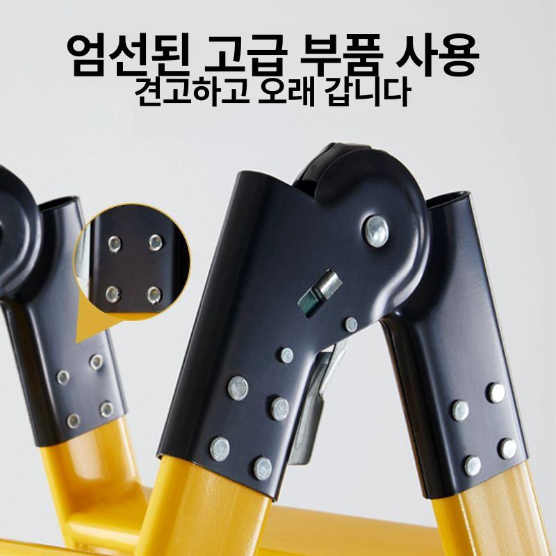 A자사다리 2M 3M 복층 발판 그린 형 작업용 휴대용 옐로우 1.5m 헤링본 직선 3m 양면 사다리 - 상세 이미지 4