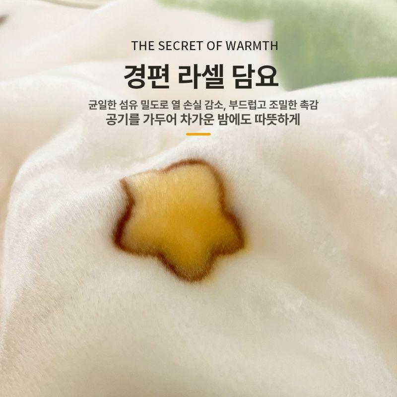 옛날밍크담요 할머니담요 레트로 감성 하트 투 하트 100cmx120cm 0.9kg - 상세 이미지 2