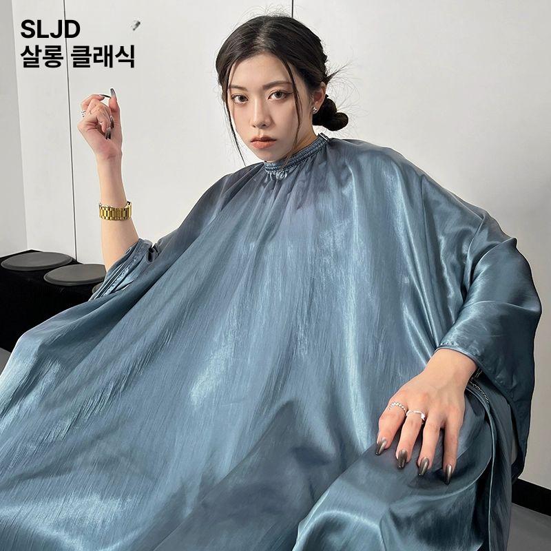 롱 커트보 미용실 새틴 헤어가운 살롱 파마 고급 염색용 프리미엄 - 상세 이미지 5