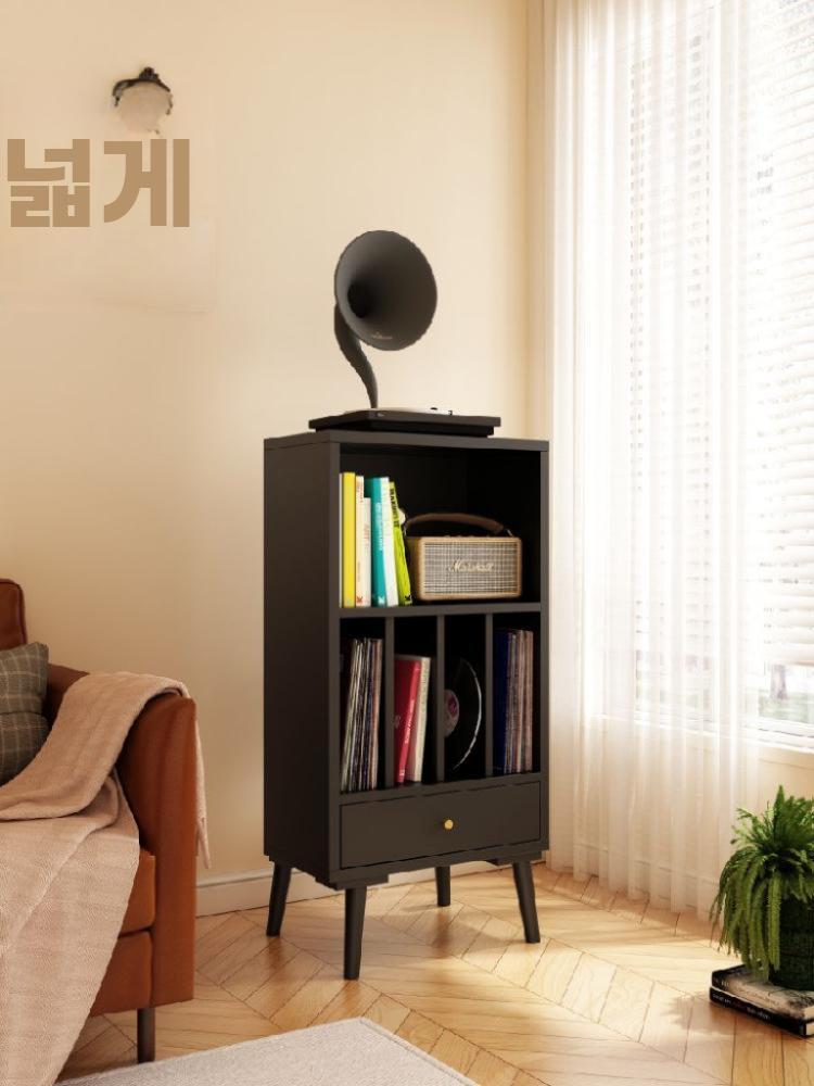 빈티지 원목책장 모던 수납장 우드 선반 진열장 장식장 화이트 50x40x100cm - 상세 이미지 3
