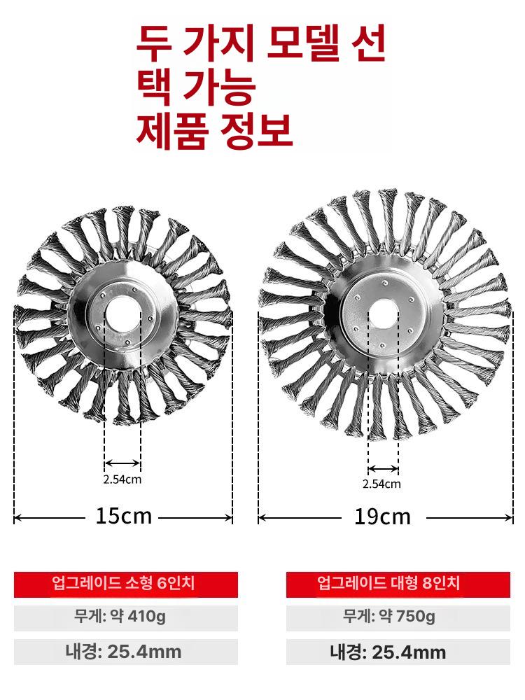 예초기 날 와이어 제초 잡초제거 원형 안전날 칼날 벌초용 잔디깎이 풀베기 - 상세 이미지 5